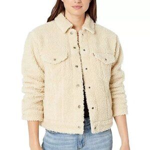 NWT Levi's® Women’s Ex-Boyfriend Sherpa Trucker Jacket, Cloud Cream, Sz M